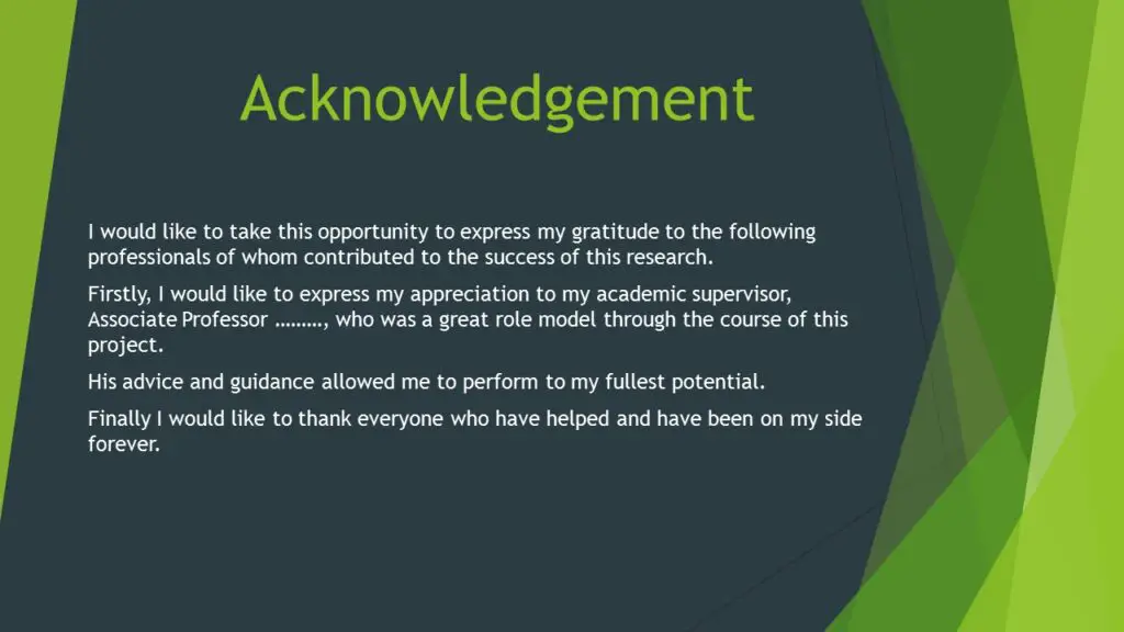 acknowledgement slide presentation