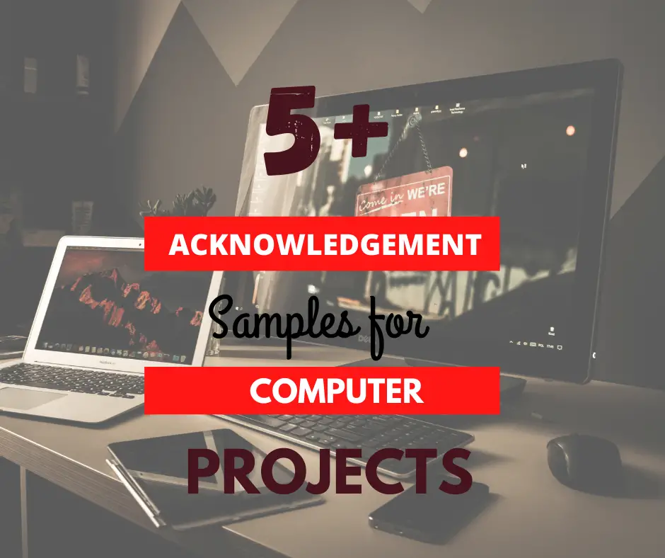 5 Samples Of Acknowledgement For Computer Project