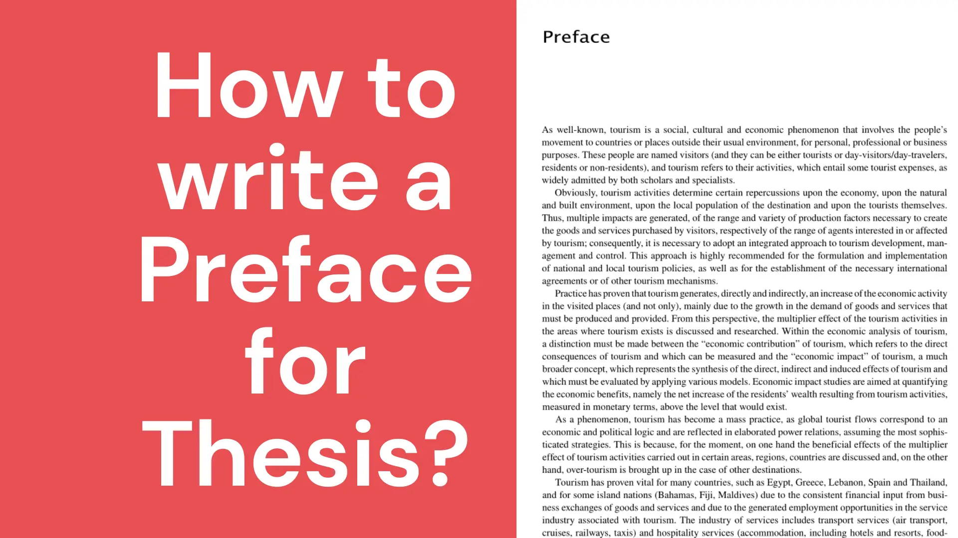 how to write a preface for a thesis