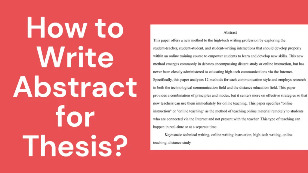 what to write in a thesis abstract generator