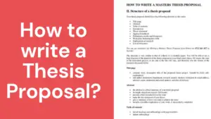 what mean thesis proposal